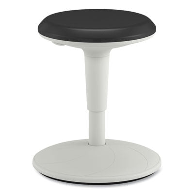 Revel Adjustable Ht Fidget Stool, Backless,Up to 250lb, 13.75" to 18.5" Seat Ht,Black Seat/White Base, Ships in 7-10 Bus Days OrdermeInc OrdermeInc