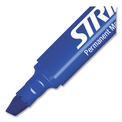 StrideMark Tank Permanent Marker, Broad Chisel Tip, Blue, 12/Pack OrdermeInc OrdermeInc