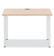 Essentials Writing Table-Desk, 42" x 23.82" x 29.53", Natural Wood/Silver OrdermeInc OrdermeInc