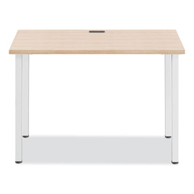 Essentials Writing Table-Desk, 42" x 23.82" x 29.53", Natural Wood/Silver OrdermeInc OrdermeInc