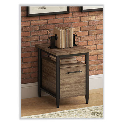 Thomasville Breslyn One-Drawer Vertical File Cabinet, with Shelf, Letter/Legal, Crosscut Hickory, 16" x 20" x 22.2" OrdermeInc OrdermeInc