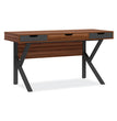 Whalen® Stirling Table Desk, 59.75" x 23.75" x 31", Natural Walnut/Charcoal Gray - OrdermeInc