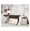 Whalen® Stirling Table Desk, 59.75" x 23.75" x 31", Natural Walnut/Charcoal Gray - OrdermeInc