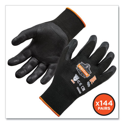 ProFlex 7001-CASE Nitrile Coated Gloves, Black, 2X-Large, 144 Pairs/Carton - OrdermeInc