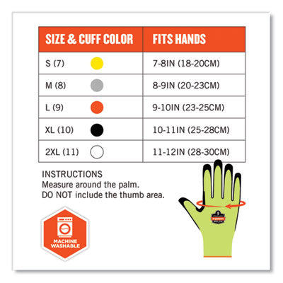 ProFlex 7041-CASE ANSI A4 Nitrile Coated CR Gloves, Lime, 2X-Large, 144 Pairs/Carton - OrdermeInc
