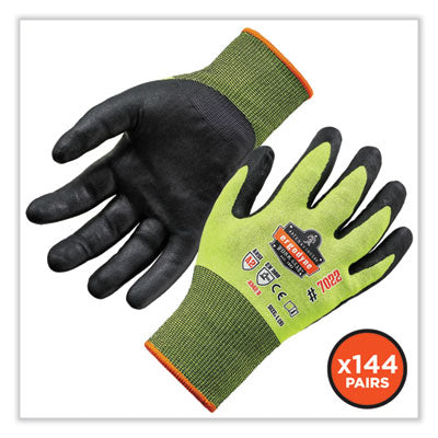 ProFlex 7022-CASE ANSI A2 Coated CR Gloves DSX, Lime, X-Large, 144 Pairs/Carton - OrdermeInc