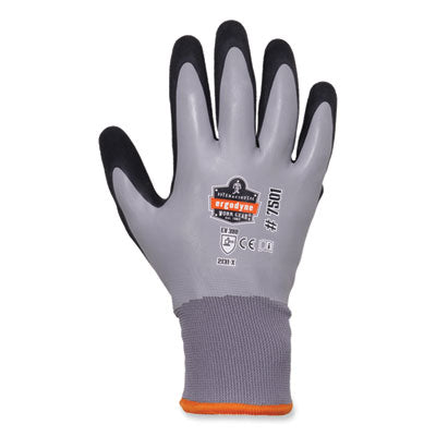 ProFlex 7501-CASE Coated Waterproof Winter Gloves, Gray, X-Large, 144 Pairs/Carton - OrdermeInc