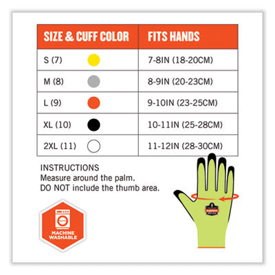 ProFlex 7021-CASE Hi-Vis Nitrile Coated CR Gloves, Lime, Small, 144 Pairs/Carton - OrdermeInc