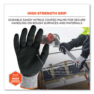 ProFlex 7031-CASE ANSI A3 Nitrile-Coated CR Gloves, Gray, Small, 144 Pairs/Carton - OrdermeInc