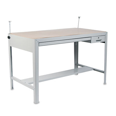 Precision Four-Post Drafting Table Base, 56.5w x 30.5d x 35.5h, Gray OrdermeInc OrdermeInc