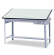 Precision Four-Post Drafting Table Base, 56.5w x 30.5d x 35.5h, Gray OrdermeInc OrdermeInc