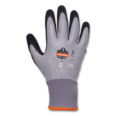 ProFlex 7501-CASE Coated Waterproof Winter Gloves, Gray, Medium, 144 Pairs/Carton - OrdermeInc