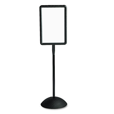 WriteWay Double-Sided Magnetic Dry Erase Standing Message Sign, Rectangle, 65" Tall Black Stand, 14.25 x 22.25 White Face OrdermeInc OrdermeInc