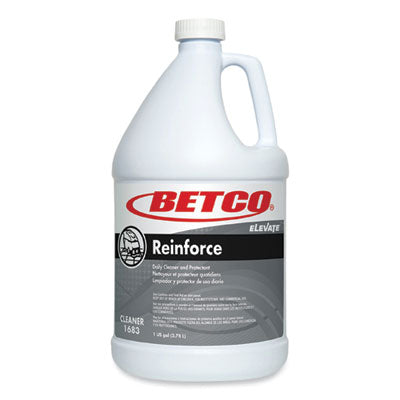 Reinforce Floor Cleaner and Protectant, Lemon Scent, 1 gal Bottle, 4/Carton OrdermeInc OrdermeInc
