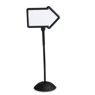 WriteWay Double-Sided Magnetic Dry Erase Standing Message Sign, Arrow, 64.25" Tall Black Stand, 25.5 x 17.75 White Face OrdermeInc OrdermeInc