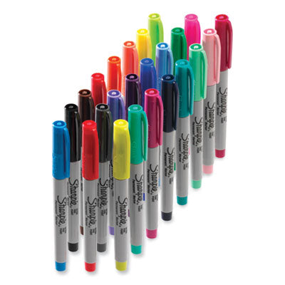 Ultra Fine Tip Permanent Marker, Ultra-Fine Needle Tip, Assorted Classic and Limited Edition Color Burst Colors, 24/Pack OrdermeInc OrdermeInc