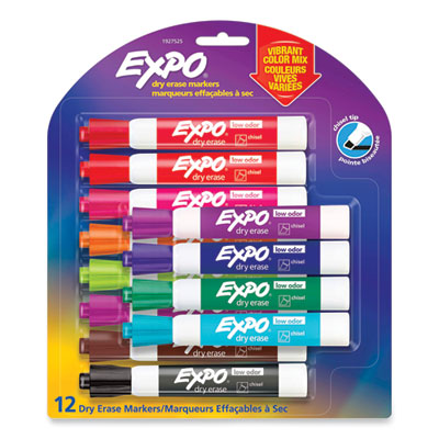 SANFORD Low Odor Dry Erase Vibrant Color Markers, Broad Chisel Tip, Assorted Colors, 16/Set - OrdermeInc