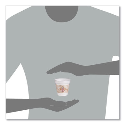 ThermoGlaze Insulated Foam Cups Stock Prints, 4 oz, White/Beige/Red, 1,000/Carton OrdermeInc OrdermeInc