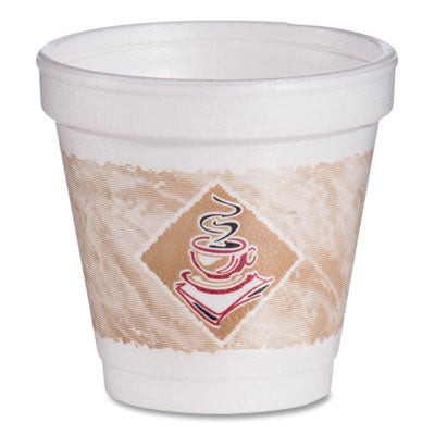 ThermoGlaze Insulated Foam Cups Stock Prints, 4 oz, White/Beige/Red, 1,000/Carton OrdermeInc OrdermeInc