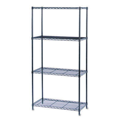 Commercial Wire Shelving, Four-Shelf, 36w x 18d x 72h, Black OrdermeInc OrdermeInc