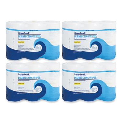 Disinfecting Wipes, 7 x 8, Lemon Scent, 75/Canister, 12 Canisters/Carton OrdermeInc OrdermeInc