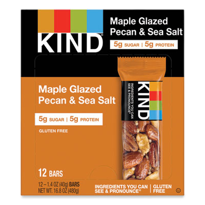 Nuts and Spices Bar, Maple Glazed Pecan and Sea Salt, 1.4 oz Bar, 12/Box OrdermeInc OrdermeInc