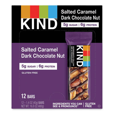 Nuts and Spices Bar, Salted Caramel and Dark Chocolate Nut, 1.4 oz, 12/Pack OrdermeInc OrdermeInc