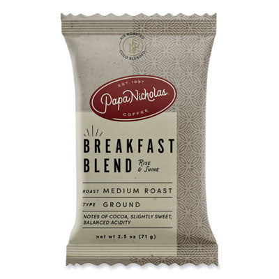 PAPANICHOLAS COFFEE Premium Coffee, Breakfast Blend, 18/Carton - OrdermeInc