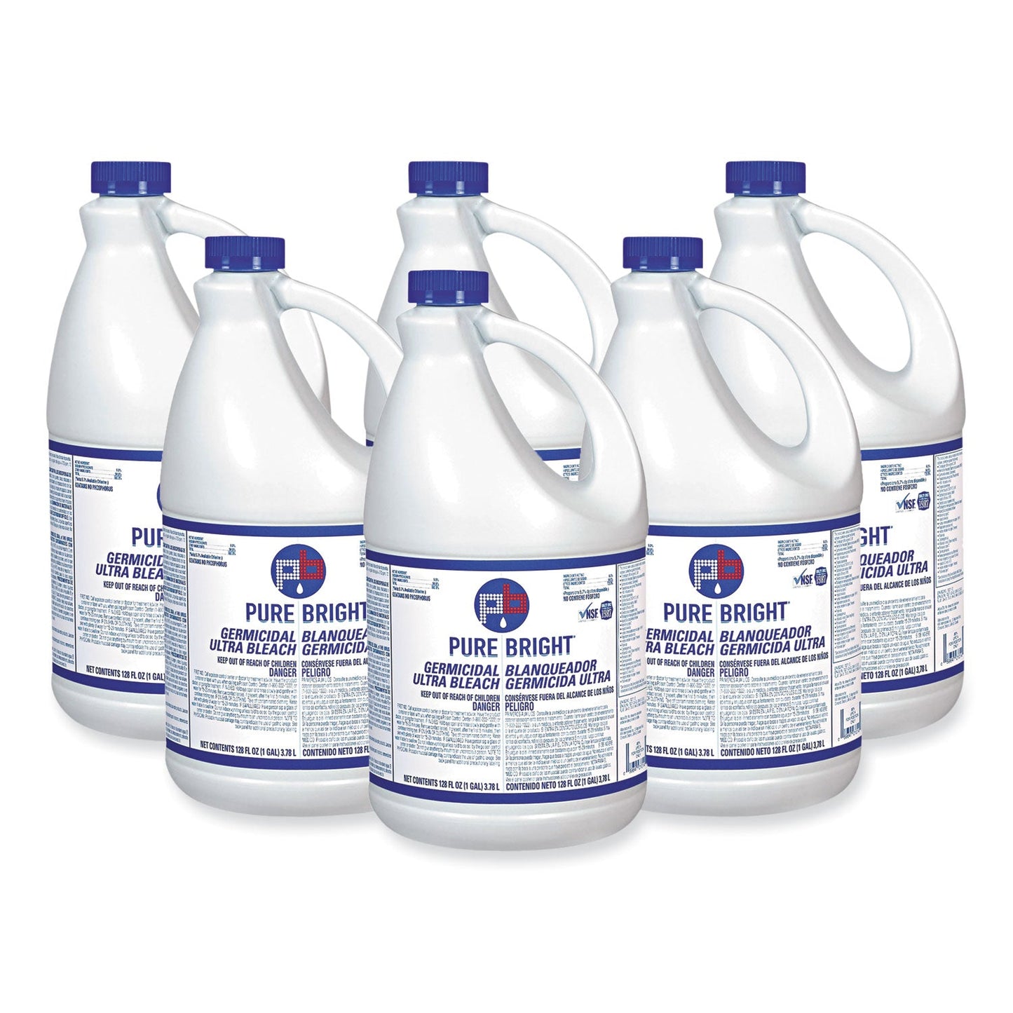 Liquid Germicidal Bleach, 1 gal Bottle, 6/Carton - OrderMe