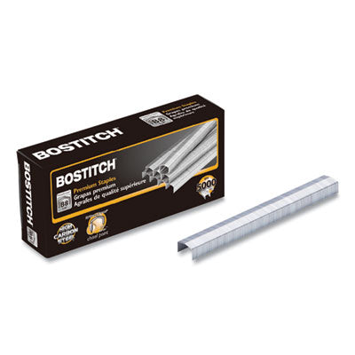 STANLEY BOSTITCH B8 PowerCrown Premium Staples, 0.25" Leg, 0.5" Crown, Steel, 5,000/Box - OrdermeInc