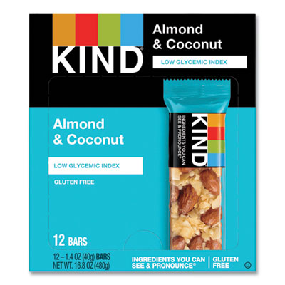 Fruit and Nut Bars, Almond and Coconut, 1.4 oz, 12/Box OrdermeInc OrdermeInc