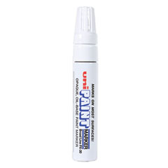 uni®-Paint Permanent Marker, Broad Chisel Tip, White - OrdermeInc