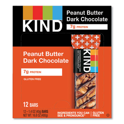 KIND Plus Nutrition Boost Bar, Peanut Butter Dark Chocolate/Protein, 1.4 oz, 12/Box OrdermeInc OrdermeInc