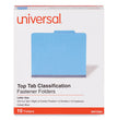 Universal® Bright Colored Pressboard Classification Folders, 2" Expansion, 2 Dividers, 6 Fasteners, Letter Size, Cobalt Blue, 10/Box OrdermeInc OrdermeInc