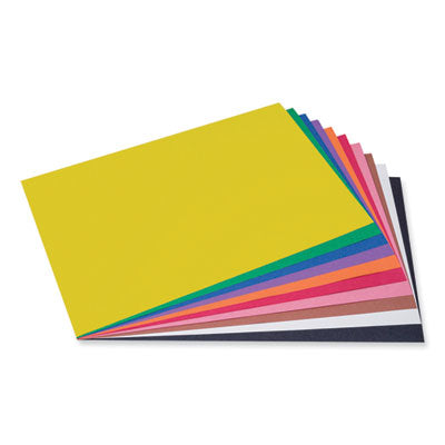 DIXON TICONDEROGA CO. SunWorks Construction Paper, 50 lb Text Weight, 12 x 18, Assorted, 50/Pack - OrdermeInc