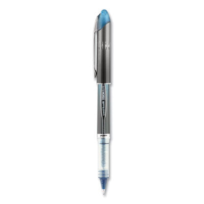 VISION ELITE BLX Series Hybrid Gel Pen, Stick, Extra-Fine 0.5 mm, Blue-Infused Black Ink, Gray/Blue/Clear Barrel OrdermeInc OrdermeInc