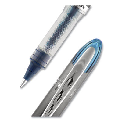 VISION ELITE BLX Series Hybrid Gel Pen, Stick, Extra-Fine 0.5 mm, Blue-Infused Black Ink, Gray/Blue/Clear Barrel OrdermeInc OrdermeInc