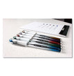 VISION ELITE BLX Series Hybrid Gel Pen, Stick, Extra-Fine 0.5 mm, Blue-Infused Black Ink, Gray/Blue/Clear Barrel OrdermeInc OrdermeInc