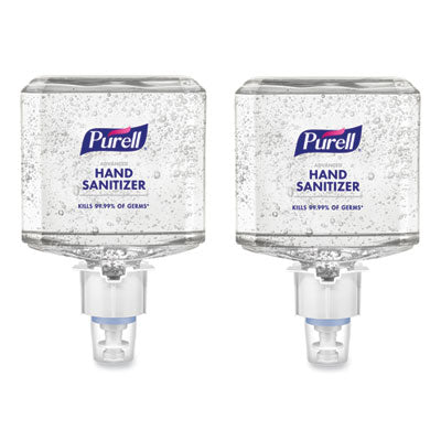 Advanced Hand Sanitizer Gel Refill, 1,200 mL, Clean Scent, For ES6 Dispensers, 2/Carton OrdermeInc OrdermeInc
