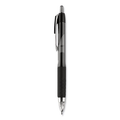 uniball® Signo 207 Gel Pen, Retractable, Bold 1 mm, Black Ink, Smoke/Black Barrel, Dozen OrdermeInc OrdermeInc