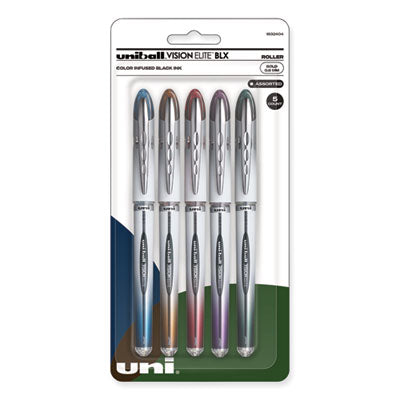 VISION ELITE BLX Series Hybrid Gel Pen, Stick, Bold 0.8 mm, Assorted Ink and Barrel Colors, 5/Pack OrdermeInc OrdermeInc