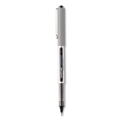 uniball® VISION Roller Ball Pen, Stick, Fine 0.7 mm, Black Ink, Silver/Black/Clear Barrel, 36/Pack OrdermeInc OrdermeInc