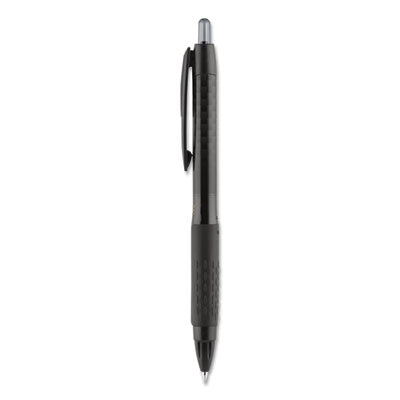 uniball® 307 Gel Pen, Retractable, Fine 0.5 mm, Black Ink, Black Barrel, Dozen OrdermeInc OrdermeInc