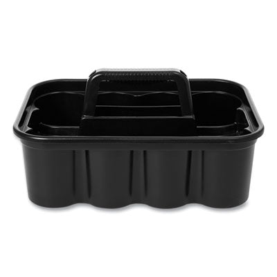 RUBBERMAID COMMERCIAL PROD. Commercial Deluxe Carry Caddy, Eight Compartments, 15 x 7.4, Black - OrdermeInc