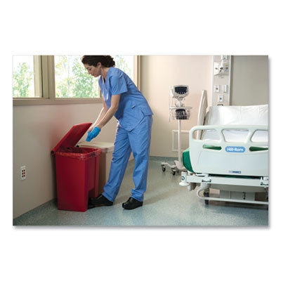 Indoor Utility Step-On Waste Container, 18 gal, Plastic, Red OrdermeInc OrdermeInc