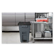 RUBBERMAID COMMERCIAL PROD. Brute Step-On Rollouts, 50 gal, Metal/Plastic, Gray - OrdermeInc