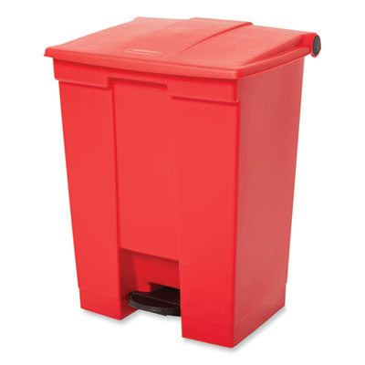 Indoor Utility Step-On Waste Container, 18 gal, Plastic, Red OrdermeInc OrdermeInc