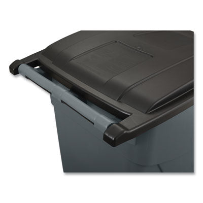Square Brute Rollout Container, 50 gal, Molded Plastic, Gray OrdermeInc OrdermeInc