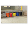 Square Brute Rollout Container, 50 gal, Molded Plastic, Blue OrdermeInc OrdermeInc