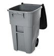 Square Brute Rollout Container, 50 gal, Molded Plastic, Gray OrdermeInc OrdermeInc